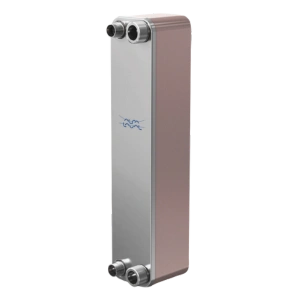 Intercambiador de calor Alfa Laval modelo ACH73 con altura de 529 mm, ancho de 113 mm y presión máxima 54 barg