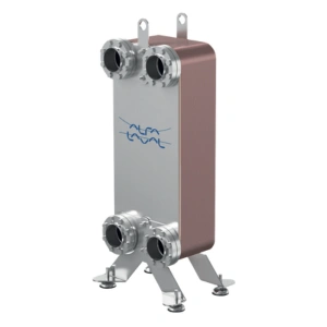 Intercambiador de calor Alfa Laval modelo CB200, medidas 742 mm de alto y 324 mm de ancho, máxima presión 37 barg