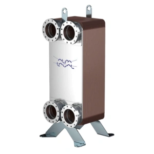 Intercambiador de calor Alfa Laval modelo CB200, medidas 742 mm de alto y 324 mm de ancho, máxima presión 37 barg
