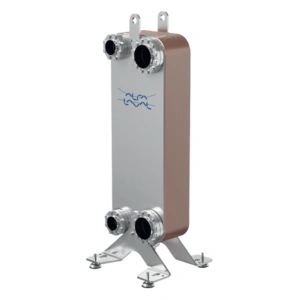 Intercambiador de calor Alfa Laval modelo CB300, medidas 1250 mm de alto y 366 mm de ancho, máxima presión 33 barg