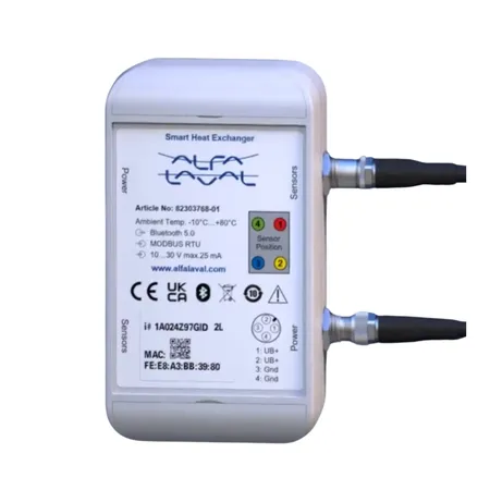 Sistema The Smart Heat Exchanger de Alfa Laval integrado en un intercambiador de calor de placas con juntas para monitoreo digital